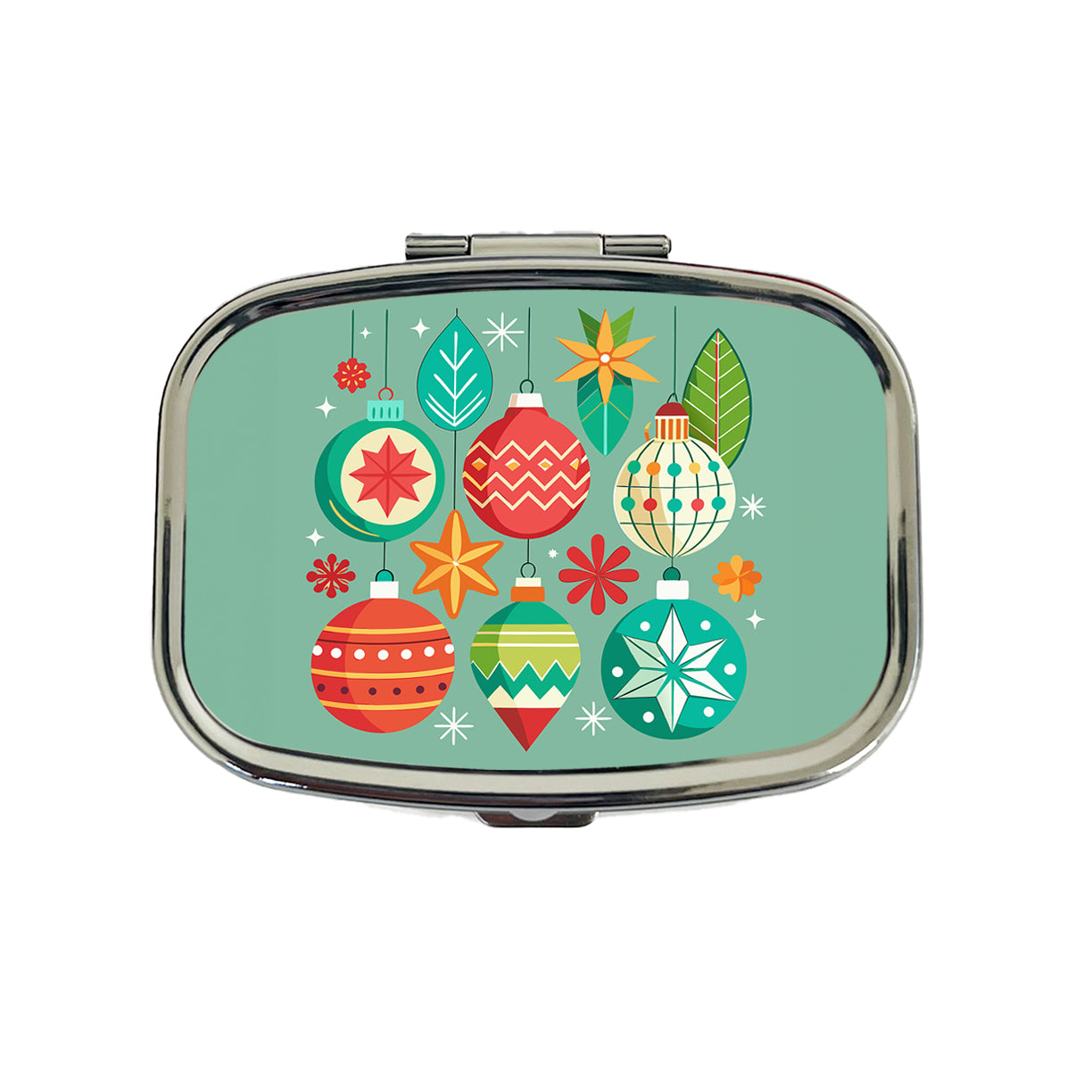 Christmas Ornaments Modern Travel Pill Box Case