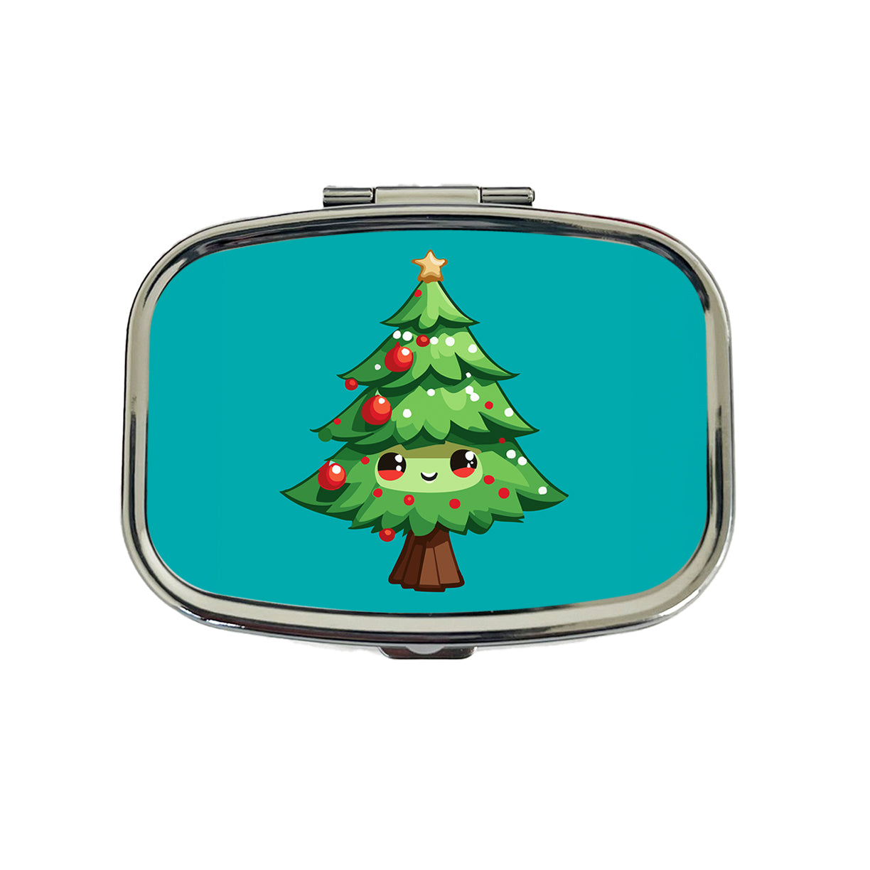Christmas Tree Chibi Travel Pill Box Case