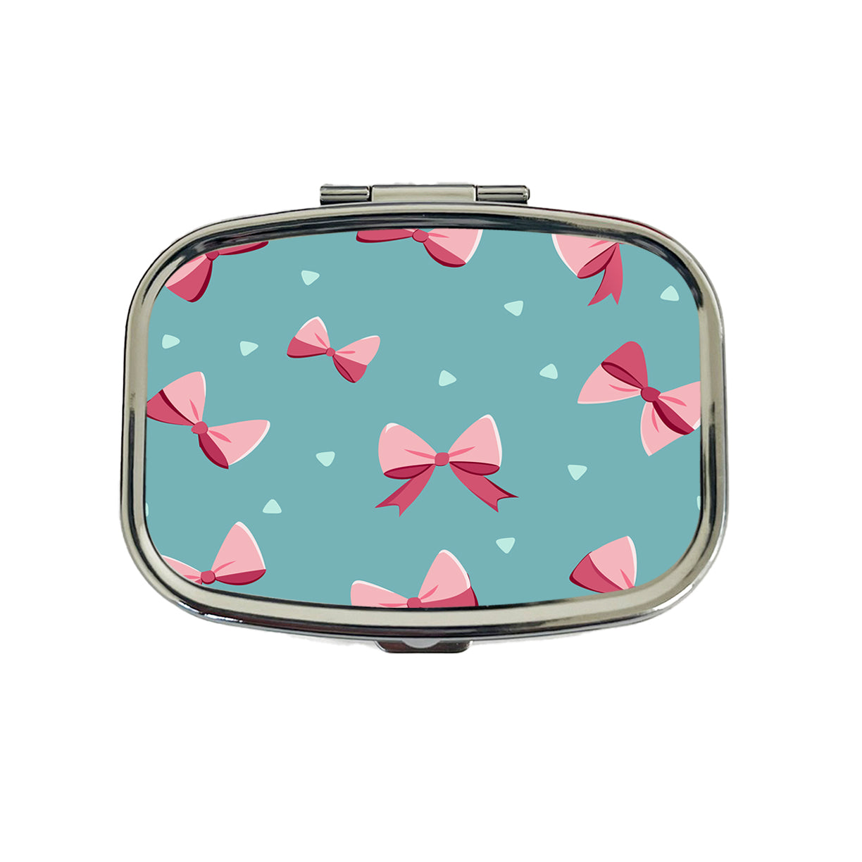 Coquette Pink Bows Scattered Travel Pill Box Case