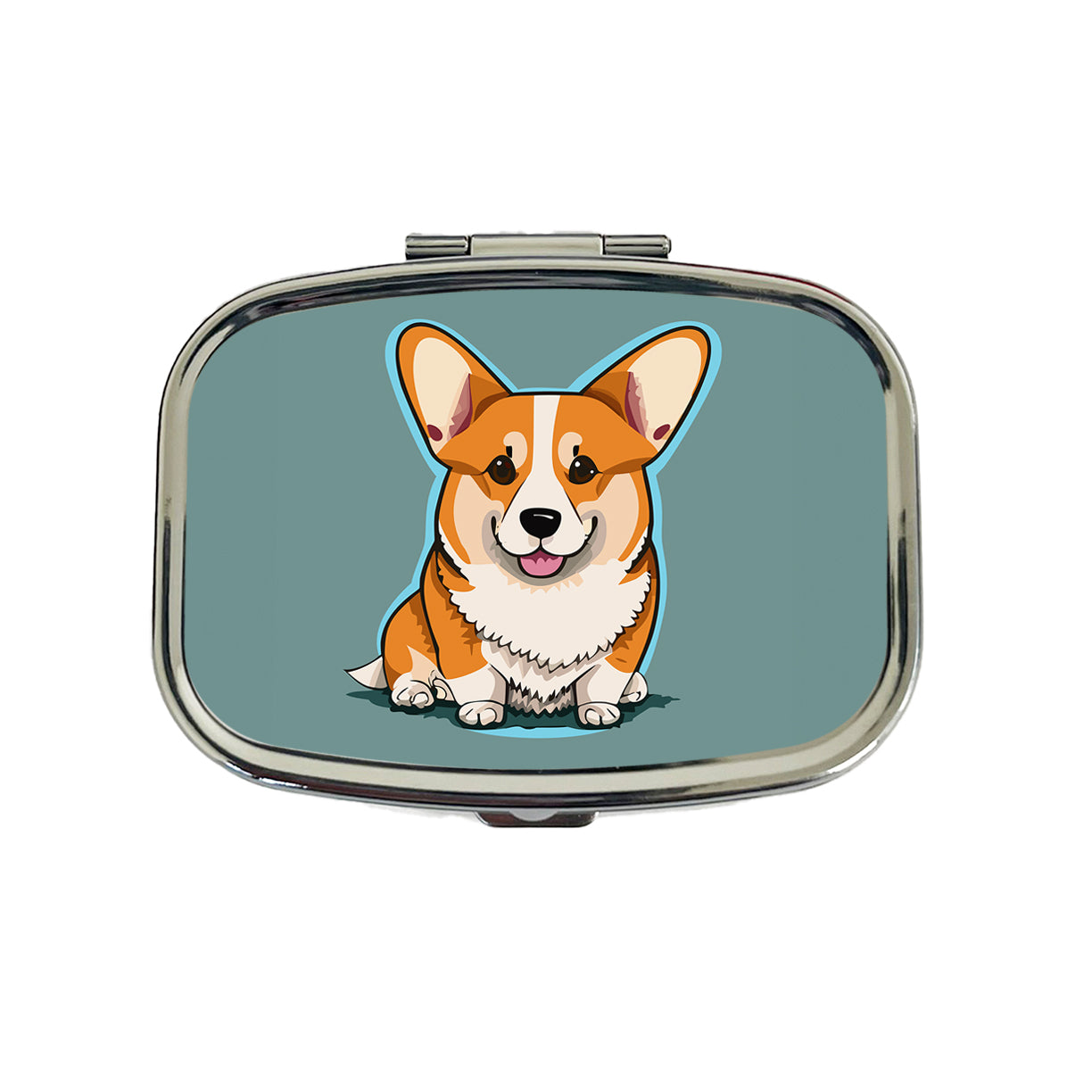 Corgi Dog Sitting Travel Pill Box Case