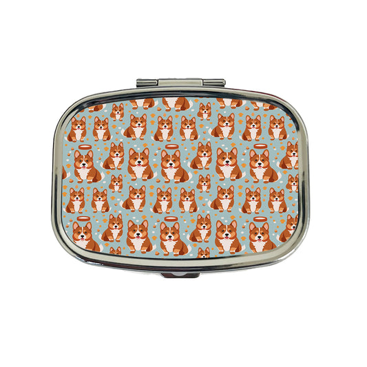 Corgis Dog Pattern Travel Pill Box Case