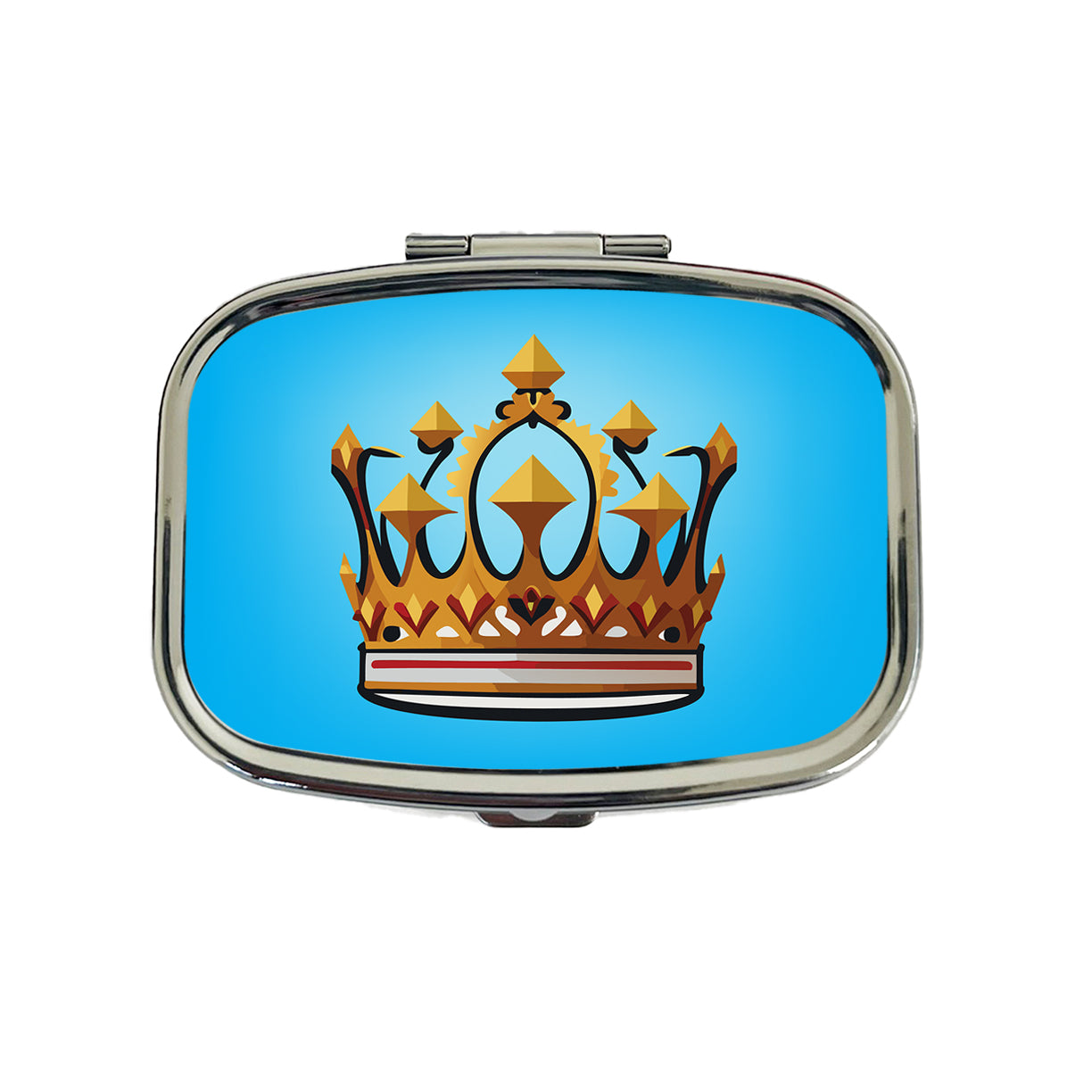 Crown King Queen Royalty Travel Pill Box Case