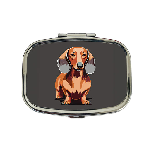 Dachshund Dog Standing Travel Pill Box Case