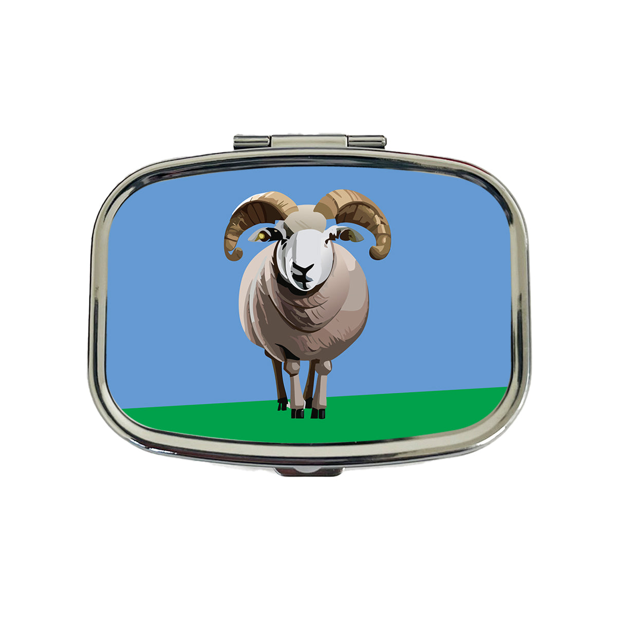 Dall Sheep Thinhorn Wild Staring Travel Pill Box Case