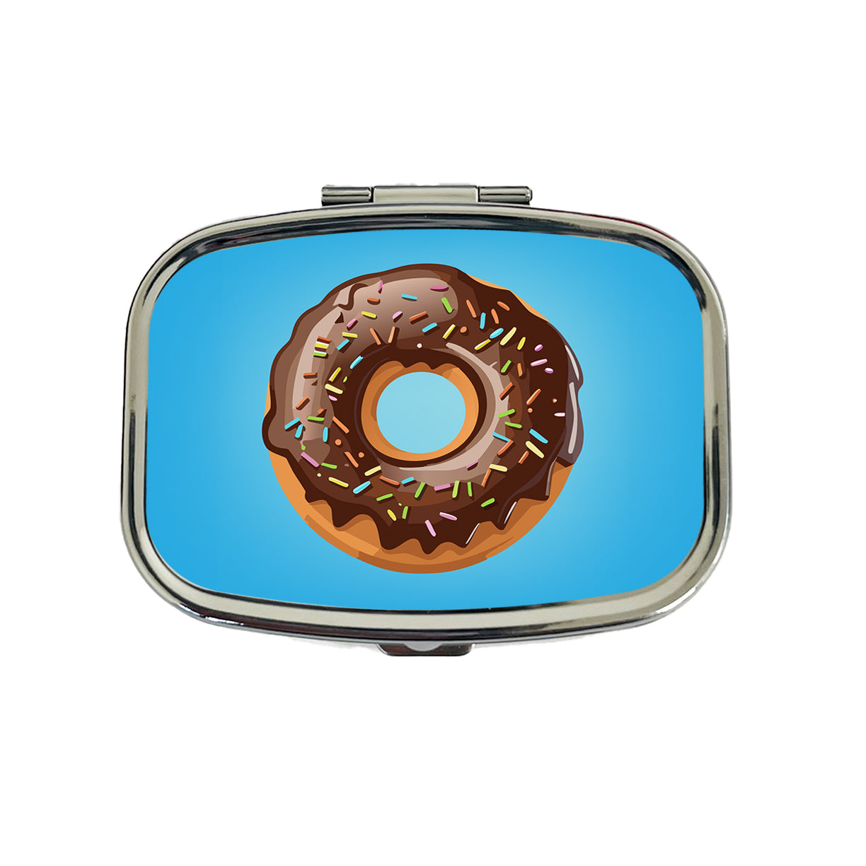 Donut Chocolate Sprinkles Travel Pill Box Case