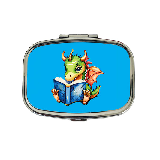 Dragon Reading Book Reader Travel Pill Box Case