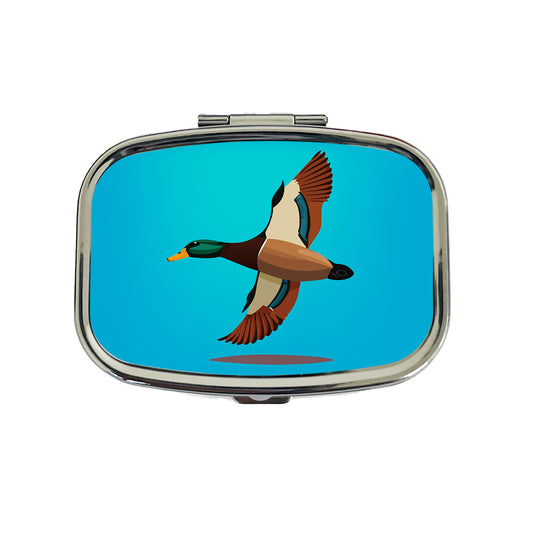 Duck Mallard Flying Hunting Travel Pill Box Case