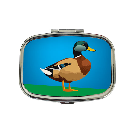 Duck Standing Profile Travel Pill Box Case
