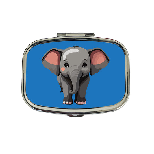 Elephant Cute Standing Travel Pill Box Case