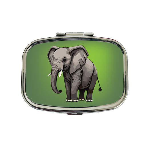 Elephant with Tusks Majestic Travel Pill Box Case