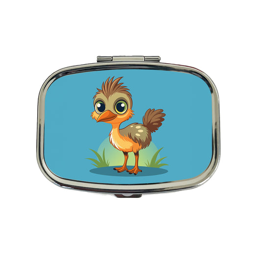 Emu Ostrich Large Bird Australian Animal Travel Pill Box Case