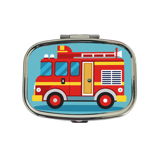 Fire Engine Red Travel Pill Box Case