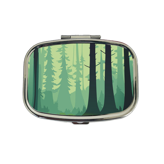 Forest Trees Wilderness Enchanted Travel Pill Box Case