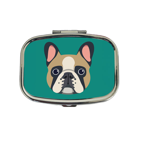 French Bulldog Face Travel Pill Box Case