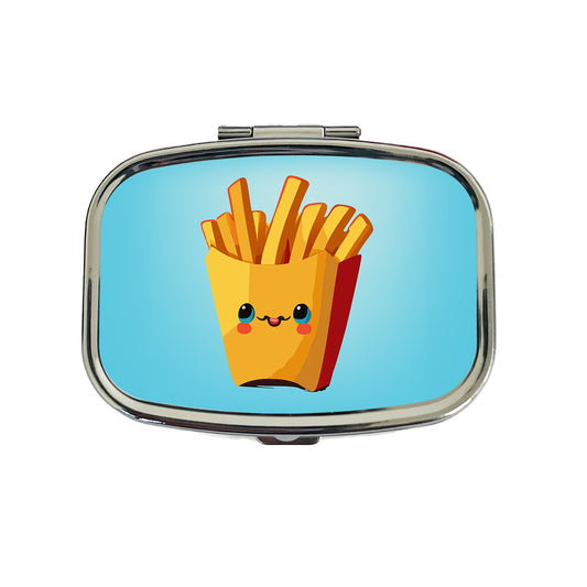 French Fries Smiling Travel Pill Box Case