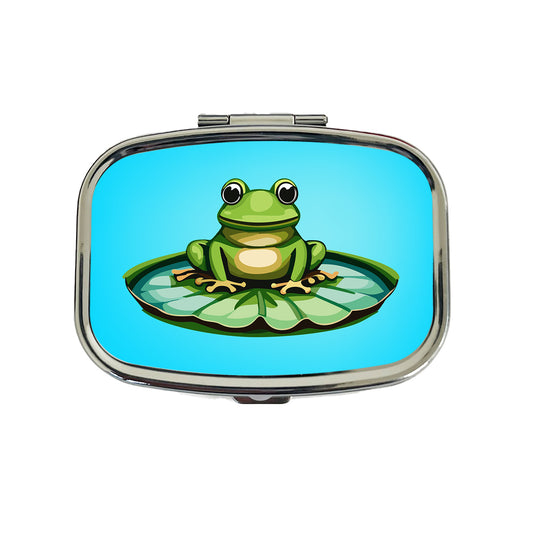 Frog on LiIy Pad Travel Pill Box Case