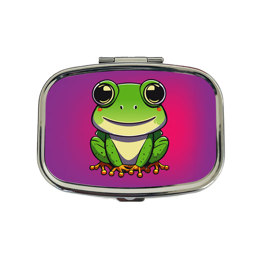 Frog Smiling Travel Pill Box Case