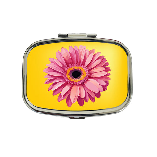 Gerbera Daisy Flower Pink Travel Pill Box Case