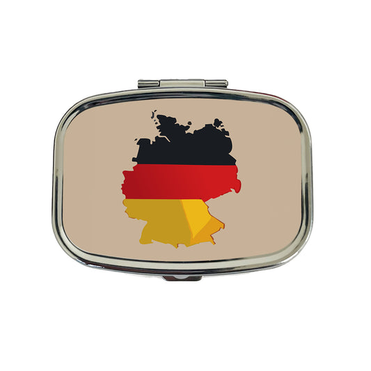 Germany German Flag Country Shape Travel Pill Box Case