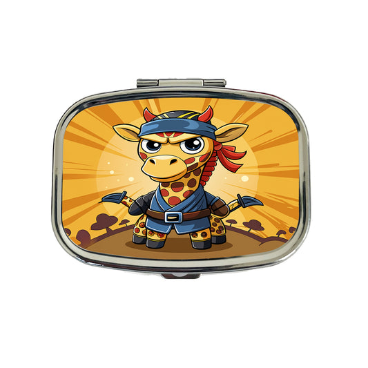 Giraffe Ninja Funny Travel Pill Box Case