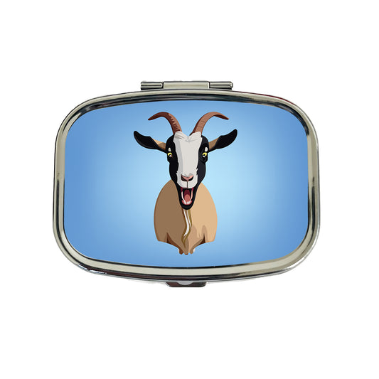Goat Screaming Funny Travel Pill Box Case