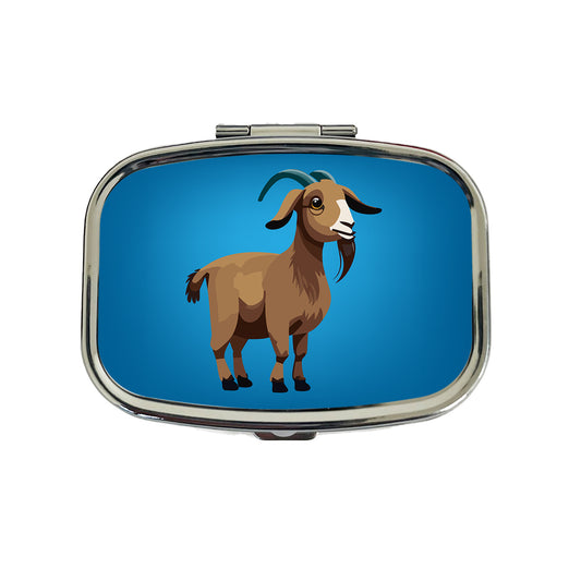 Goat Standing Cute Travel Pill Box Case