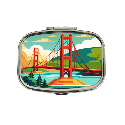 Golden Gate Bridge San Francisco Travel Travel Pill Box Case