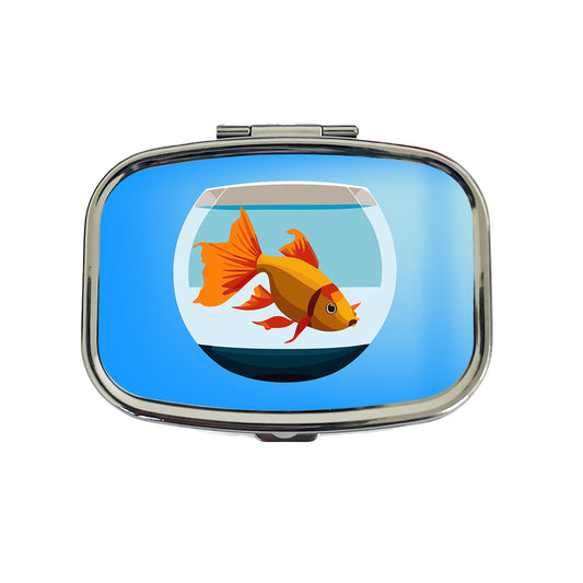 Goldfish in Bowl Pet Travel Pill Box Case