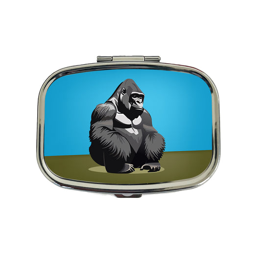 Gorilla Sitting Travel Pill Box Case