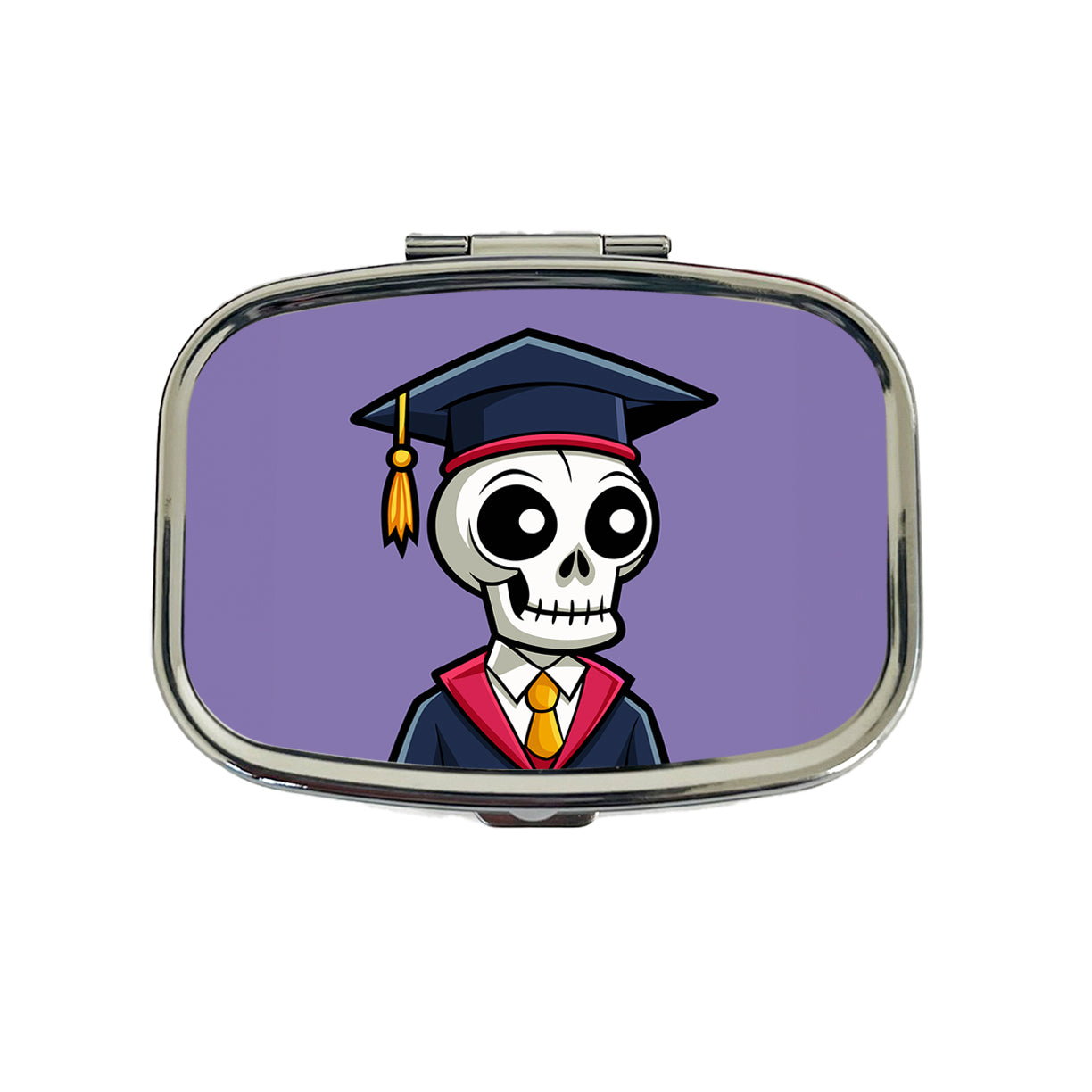 Graduate Skeleton Cute Graduation Travel Pill Box Case