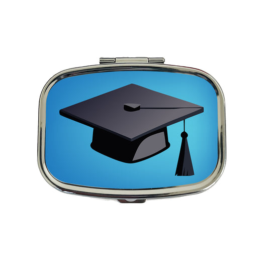 Graduation Cap Graduate Hat Travel Pill Box Case