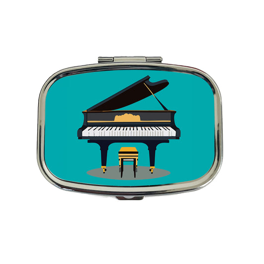Grand Piano Music Musician Travel Pill Box Case
