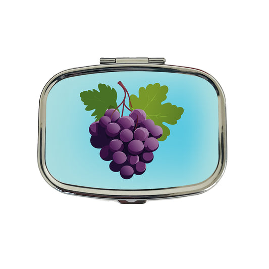Grapes Purple Fruit Wine Travel Pill Box Case