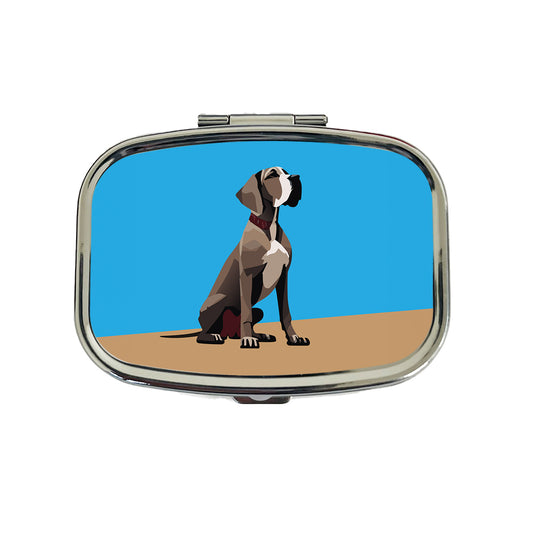 Great Dane Dog Sitting Travel Pill Box Case