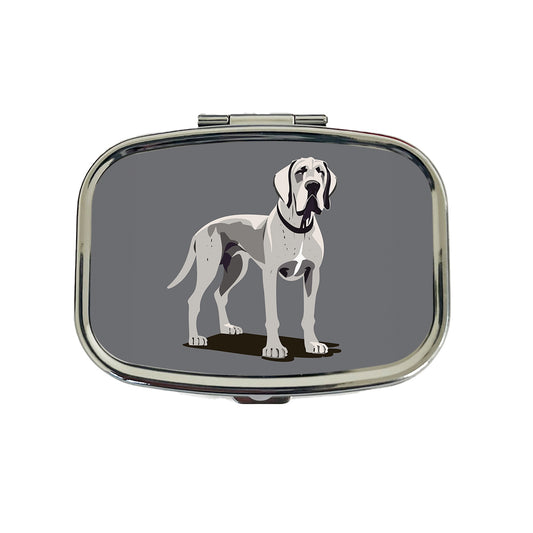 Great Dane Dog Standing Travel Pill Box Case