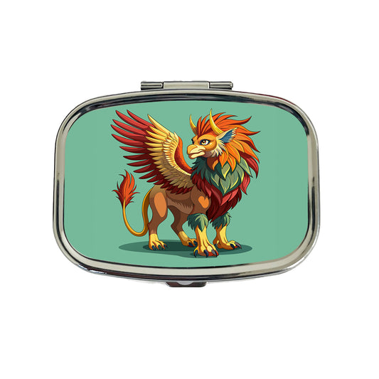 Griffin Greek Mythology Travel Pill Box Case