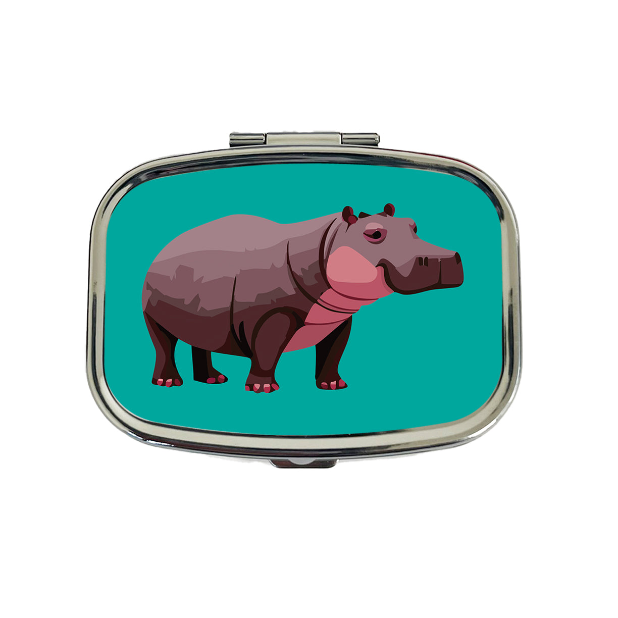 Hippopotamus Standing Travel Pill Box Case
