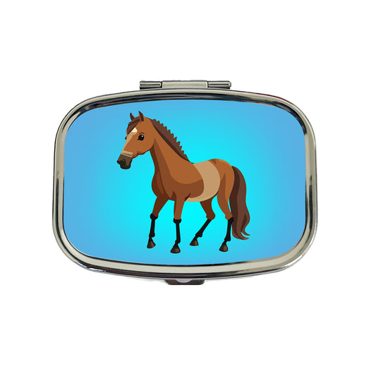Horse Standing Travel Pill Box Case