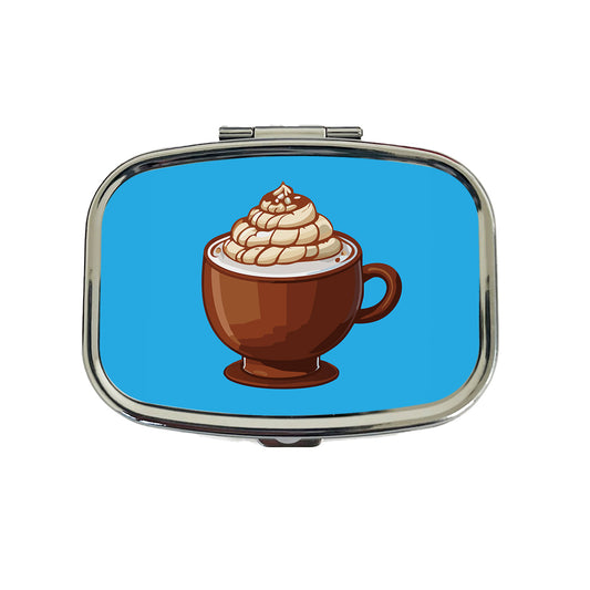 Hot Chocolate Cocoa Travel Pill Box Case