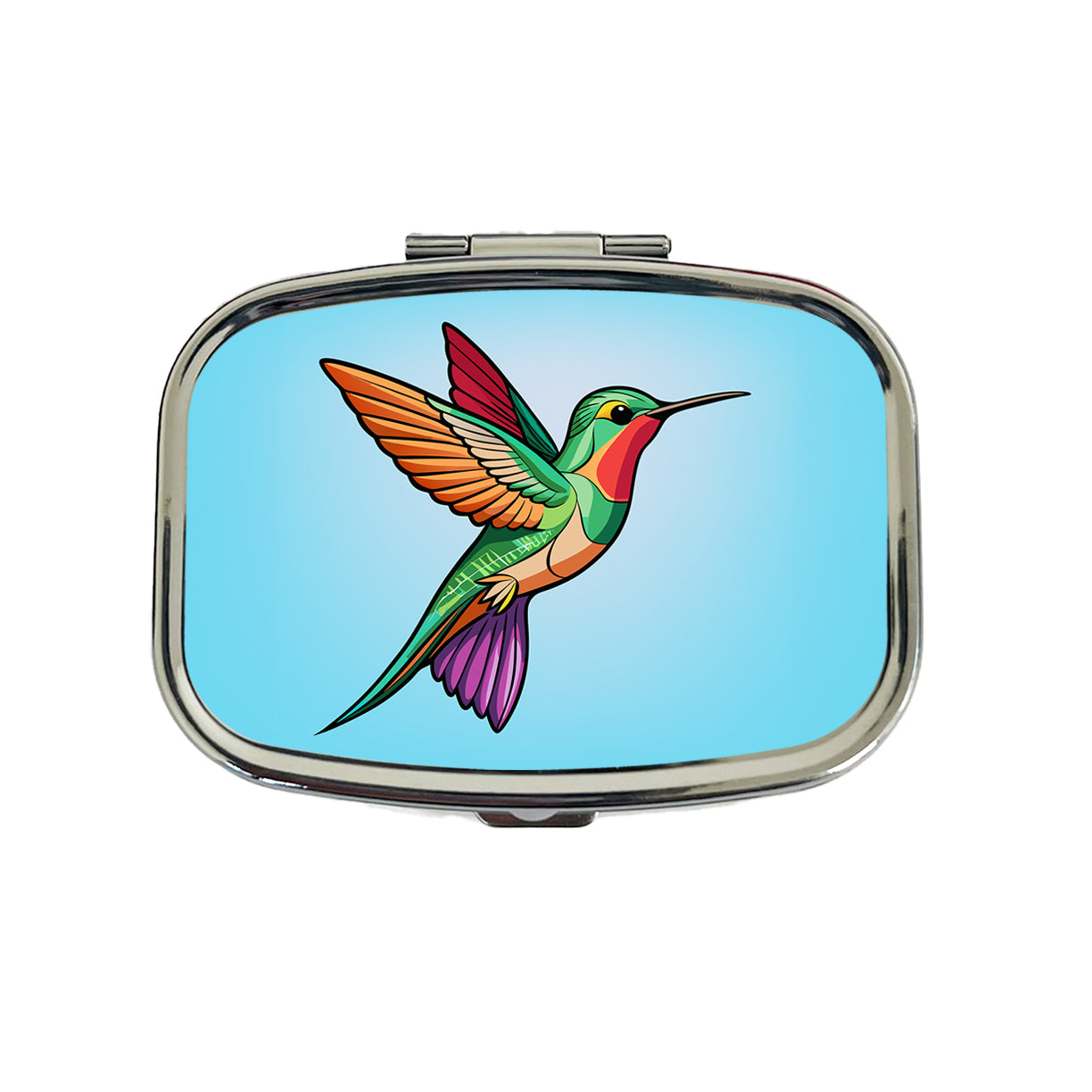 Hummingbird Colorful Travel Pill Box Case
