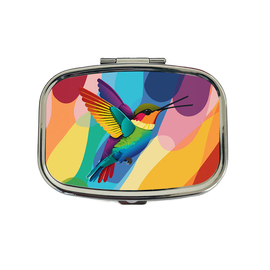 Hummingbird Rainbow Travel Pill Box Case