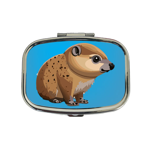 Hyrax Dassie Africa Animal Travel Pill Box Case
