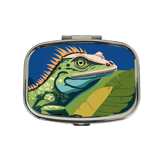 Iguana Lizard Reptile Travel Pill Box Case