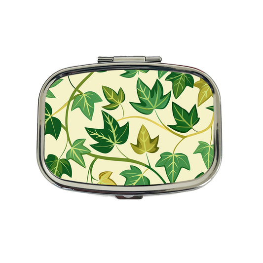 Ivy Vines Pattern Travel Pill Box Case