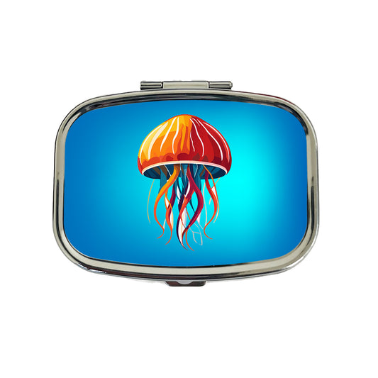 Jellyfish Jelly Fish Colorful Travel Pill Box Case