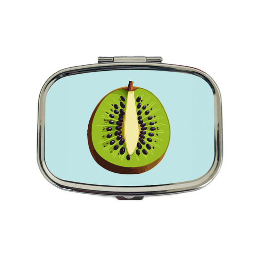Kiwi Fruit Slice Travel Pill Box Case
