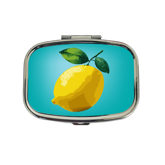 Lemon Fruit Citrus Travel Pill Box Case
