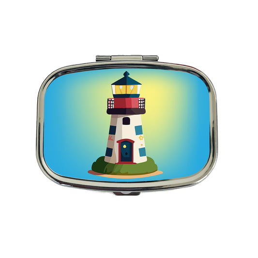 Lighthouse Light House Landmark Ocean Travel Pill Box Case