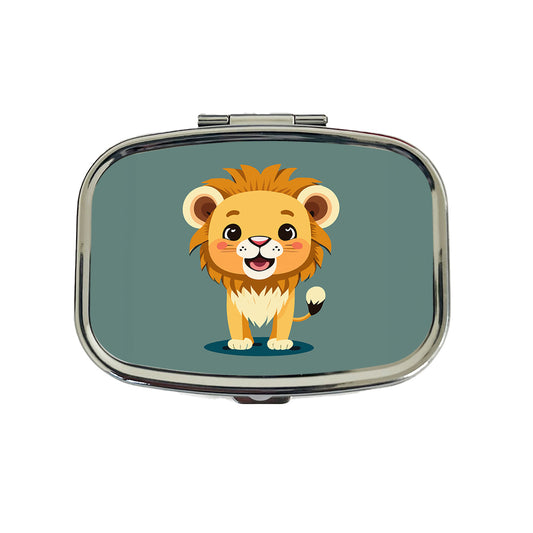 Lion Baby Smiling Standing Travel Pill Box Case