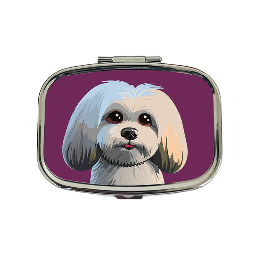 Maltese Dog Cute Travel Pill Box Case